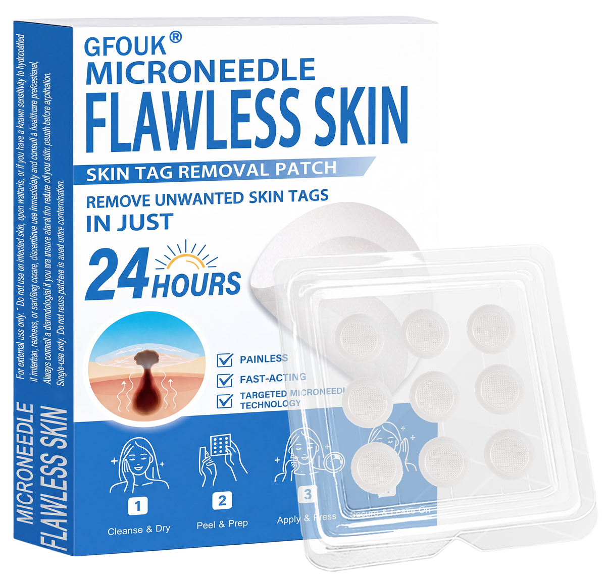👩‍⚕️🏆 𝐎𝐟𝐟𝐢𝐜𝐢𝐚𝐥 𝐒𝐭𝐨𝐫𝐞 | GFOUK® 🌿 Botanical Microneedle Hydrocolloid Patch (For Skin Tags, Small Skin Growths, Warts, Moles, Age Spots & Pigmentation Concerns)