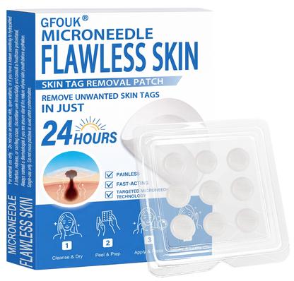 👩‍⚕️🏆 𝐎𝐟𝐟𝐢𝐜𝐢𝐚𝐥 𝐒𝐭𝐨𝐫𝐞 | GFOUK® 🌿 Botanical Microneedle Hydrocolloid Patch (For Skin Tags, Small Skin Growths, Warts, Moles, Age Spots & Pigmentation Concerns)