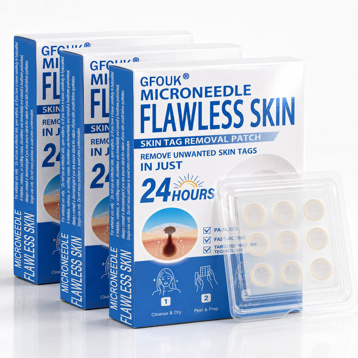 👩‍⚕️🏆 𝐎𝐟𝐟𝐢𝐜𝐢𝐚𝐥 𝐒𝐭𝐨𝐫𝐞 | GFOUK® 🌿 Botanical Microneedle Hydrocolloid Patch (For Skin Tags, Small Skin Growths, Warts, Moles, Age Spots & Pigmentation Concerns)