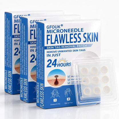 👩‍⚕️🏆 𝐎𝐟𝐟𝐢𝐜𝐢𝐚𝐥 𝐒𝐭𝐨𝐫𝐞 | GFOUK® 🌿 Botanical Microneedle Hydrocolloid Patch (For Skin Tags, Small Skin Growths, Warts, Moles, Age Spots & Pigmentation Concerns)