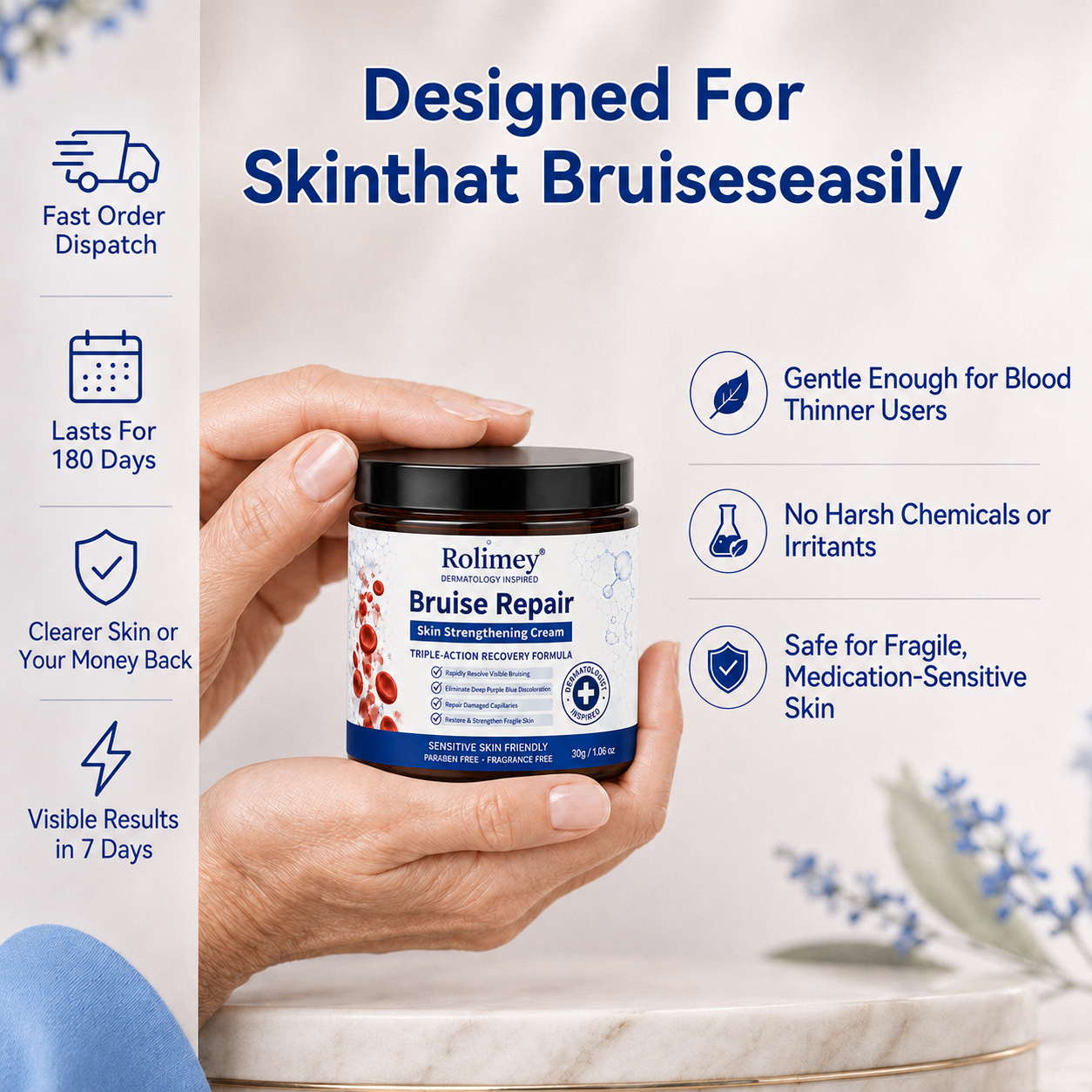 💦💦Over 100,000 units sold👨‍⚕️ - Rolimey® cream to repair bruises and strengthen the skin.