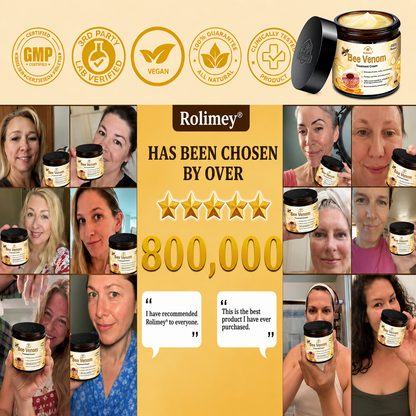 ✅✅Rolimey® Bee Venom Skin Treatment Cream - (Helping with acne, rosacea, psoriasis, age spots, eczema, and reducing the appearance of stretch marks)
