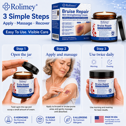💦💦Over 100,000 units sold👨‍⚕️ - Rolimey® cream to repair bruises and strengthen the skin.