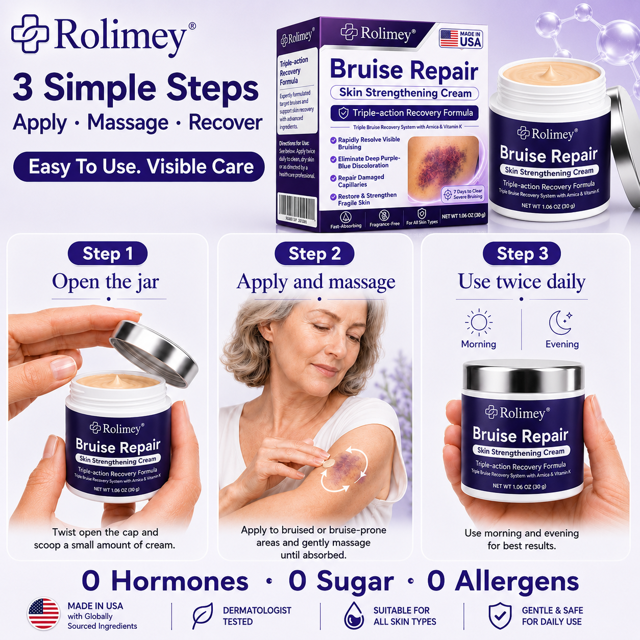 🔥Over 100,000 units sold👨‍⚕️ - Rolimey® cream to repair bruises and strengthen the skin.