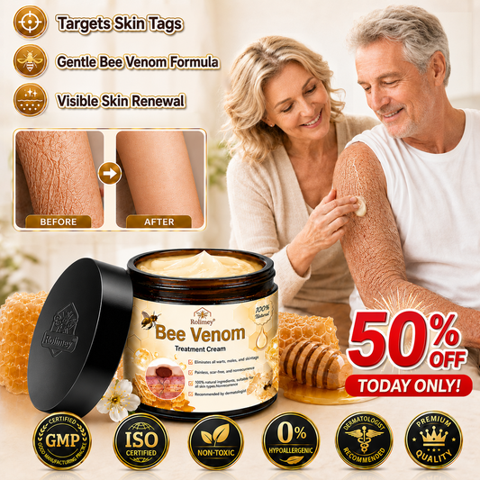🔥Rolimey® Bee Venom Skin Treatment Cream - (Helping with acne, wart, rosacea, psoriasis, age spots, eczema, and reducing the appearance of stretch marks)