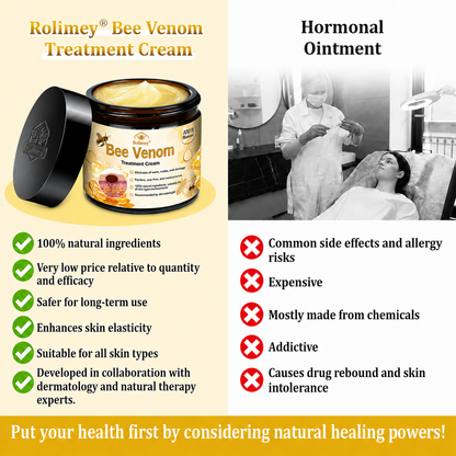✅✅Rolimey® Bee Venom Skin Treatment Cream - (Helping with acne, rosacea, psoriasis, age spots, eczema, and reducing the appearance of stretch marks)