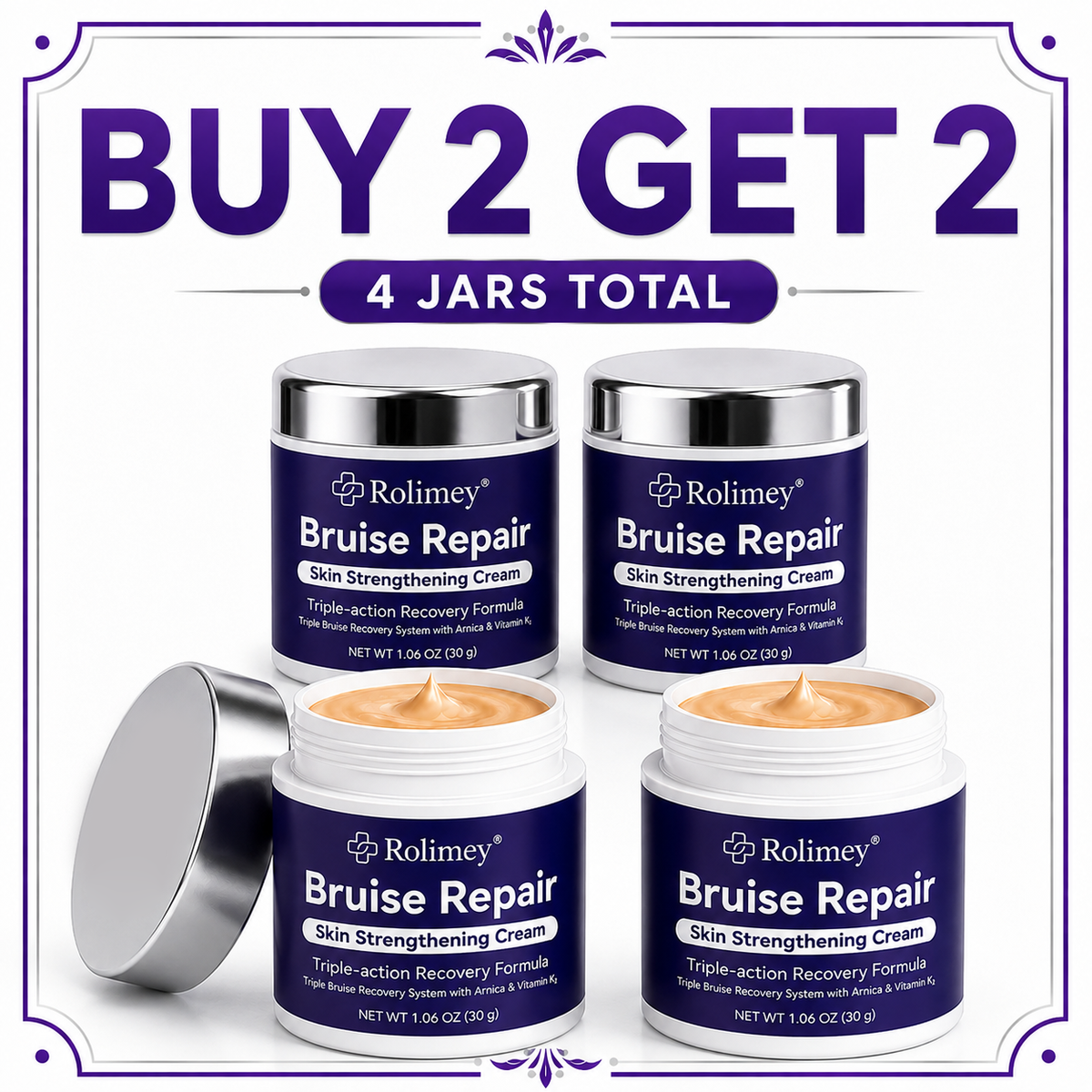Rolimey® cream to repair bruises and strengthen the skin