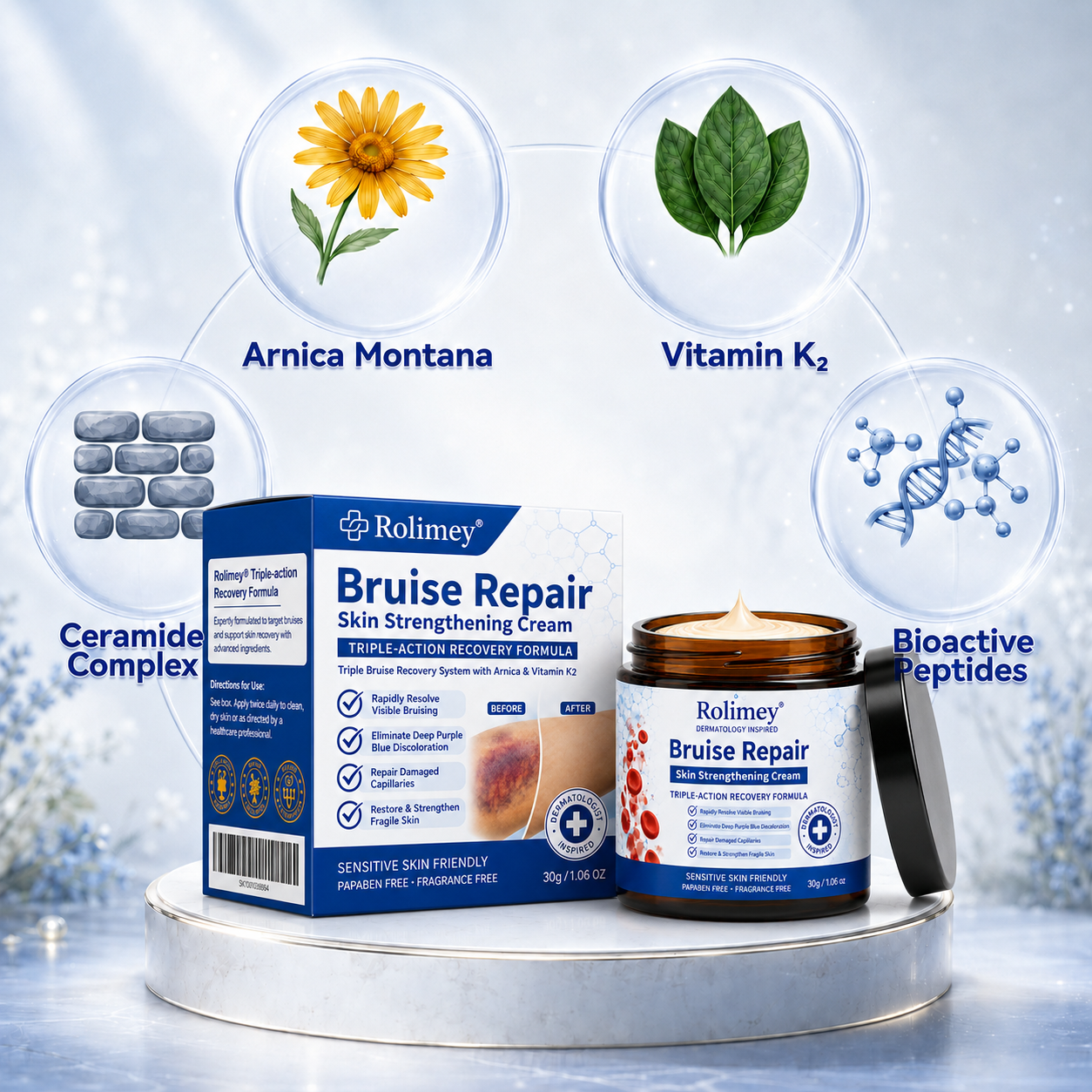 💦💦Over 100,000 units sold👨‍⚕️ - Rolimey® cream to repair bruises and strengthen the skin.