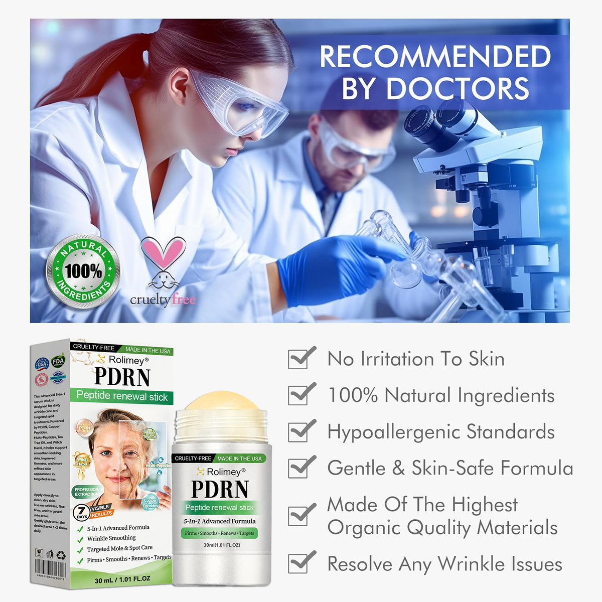 Rolimey® 👨‍⚕️👨‍⚕️𝑷𝑫𝑹𝑵 𝑨𝒏𝒕𝒊-𝑨𝒈𝒊𝒏𝒈 & 𝑻𝒂𝒓𝒈𝒆𝒕𝒆𝒅 𝑺𝒑𝒐𝒕 𝑹𝒆𝒏𝒆𝒘𝒂𝒍 𝑺𝒕𝒊𝒄𝒌（𝑯𝒆𝒍𝒑𝒔 𝑺𝒎𝒐𝒐𝒕𝒉 𝑾𝒓𝒊𝒏𝒌𝒍𝒆𝒔, 𝑺𝒖𝒑𝒑𝒐𝒓𝒕 𝑭𝒊𝒓𝒎𝒆𝒓-𝑳𝒐𝒐𝒌𝒊𝒏𝒈 𝑺𝒌𝒊𝒏, 𝒂𝒏𝒅 𝑰𝒎𝒑𝒓𝒐𝒗𝒆 𝑻𝒉𝒆 𝑨𝒑𝒑𝒆𝒂𝒓𝒂𝒏𝒄𝒆 𝑶𝒇 𝑽𝒊𝒔𝒊𝒃𝒍𝒆 𝑺𝒑𝒐𝒕𝒔）