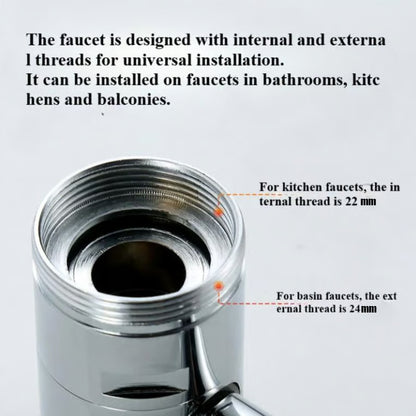 Kalveria® Rotatable Faucet Aerator Extension🚰 For Effortless, All-Angle Control!