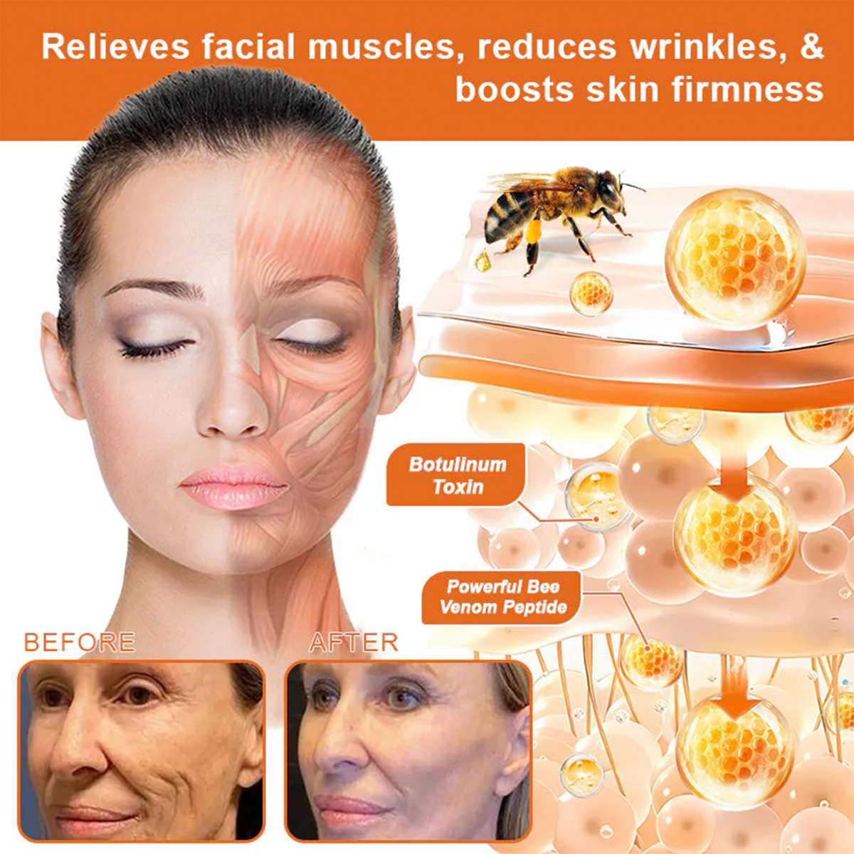 🔥Official Brand Shop丨Rolimey® Bee venom Pro Comprehensive Cream—Tightening for Skin Types