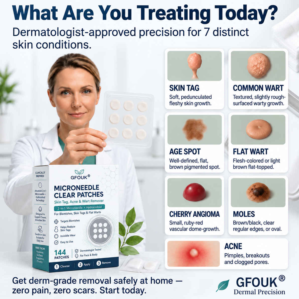 🥰🥰 𝐎𝐟𝐟𝐢𝐜𝐢𝐚𝐥 𝐒𝐭𝐨𝐫𝐞 | GFOUK®  🔥𝐁𝐨𝐭𝐚𝐧𝐢𝐜𝐚𝐥 𝐌𝐢𝐜𝐫𝐨𝐧𝐞𝐞𝐝𝐥𝐞 𝐇𝐲𝐝𝐫𝐨𝐜𝐨𝐥𝐥𝐨𝐢𝐝 𝐏𝐚𝐭𝐜𝐡 (𝐅𝐨𝐫 𝐒𝐤𝐢𝐧 𝐓𝐚𝐠𝐬, 𝐒𝐦𝐚𝐥𝐥 𝐒𝐤𝐢𝐧 𝐆𝐫𝐨𝐰𝐭𝐡𝐬, 𝐖𝐚𝐫𝐭𝐬, 𝐌𝐨𝐥𝐞𝐬, 𝐀𝐠𝐞 𝐒𝐩𝐨𝐭𝐬 & 𝐏𝐢𝐠𝐦𝐞𝐧𝐭𝐚𝐭𝐢𝐨𝐧 𝐂𝐨𝐧𝐜𝐞𝐫𝐧𝐬)