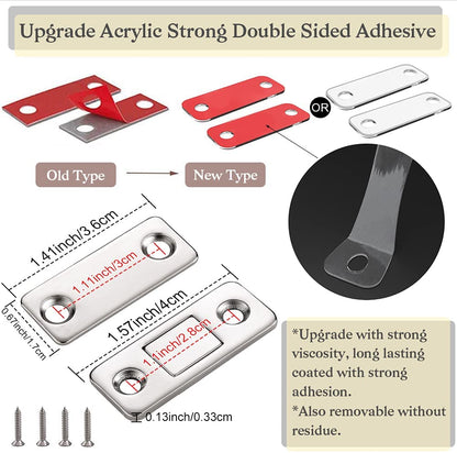 Kalveria® Ultra-Thin Invisible Cabinet Door Magnets 🧲